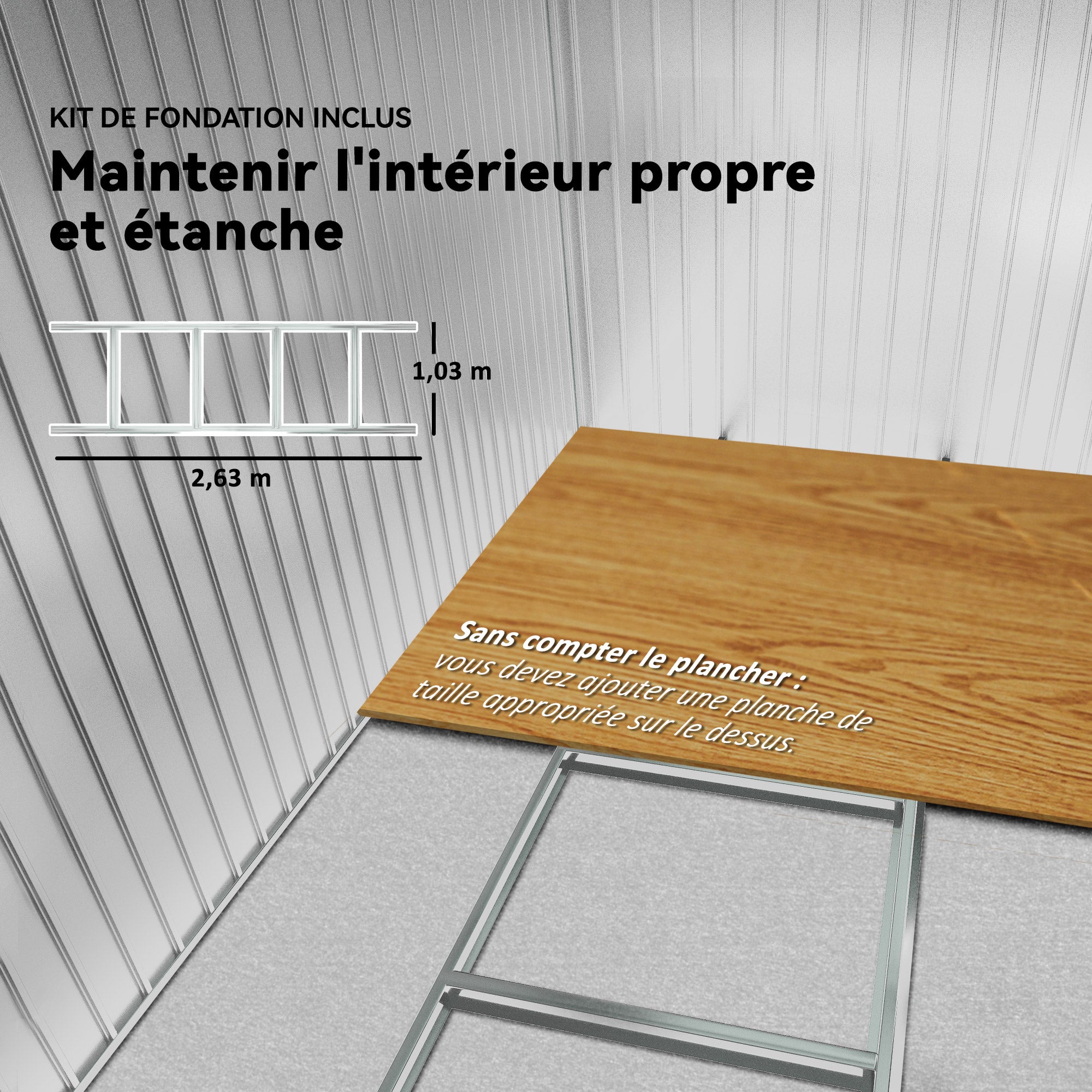 Abri de Jardin 4,9 m² cabane de jardin armoire de jardin Porte coulissante ventilations tôle Acier Jaune