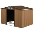 Abri de Jardin 4,9 m² cabane de jardin armoire de jardin Porte coulissante ventilations tôle Acier Jaune