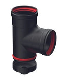 Te chimenea simple pared 90° Pellet acero vitrificado Ø80mm